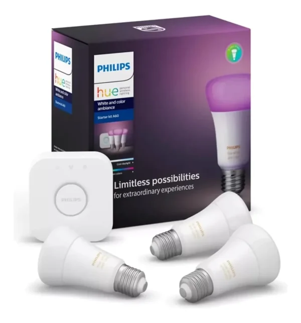 Philips Hue Starter Kit 3 Lâmpadas E27 Wi-Fi